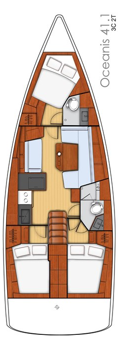 Verhuur Zeilboot in Lefkáda - Bénéteau Oceanis 41.1