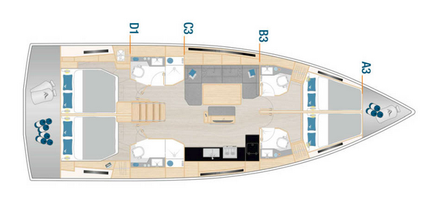 Verhuur Zeilboot in Kaštela - Hanse Hanse 460