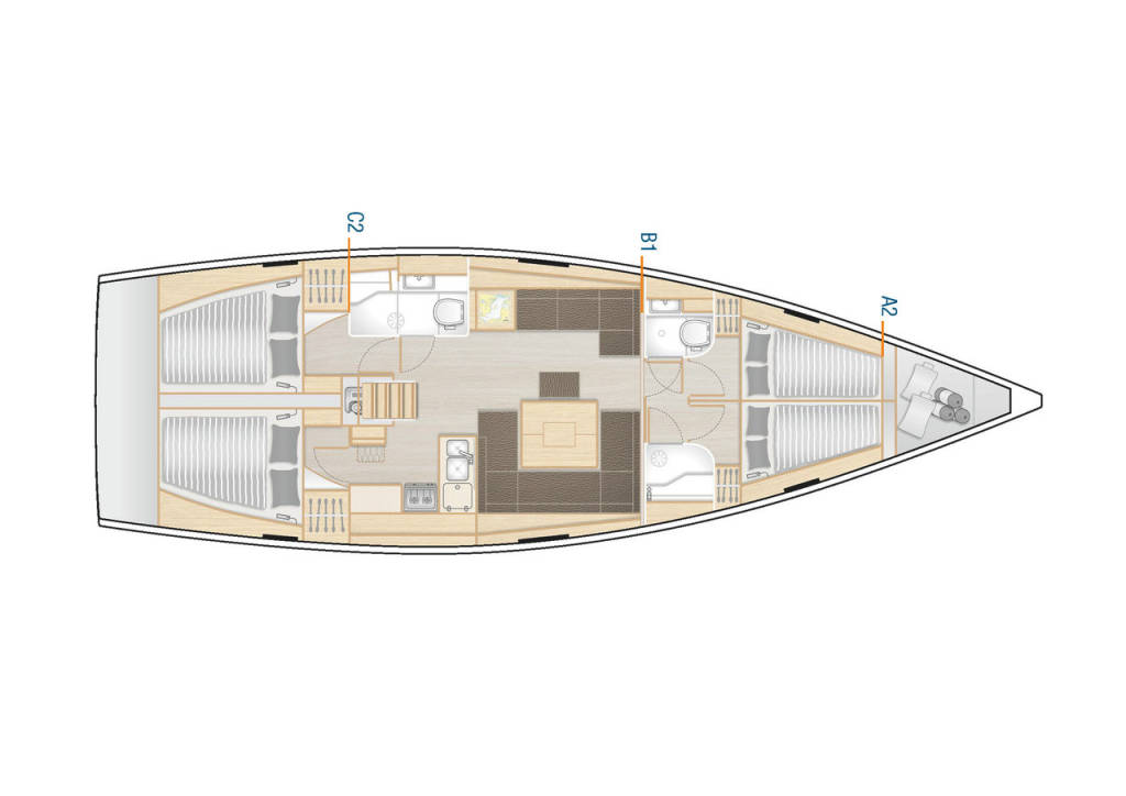 Hanse Hanse 458 te huur van particulier of professional in Lefkáda