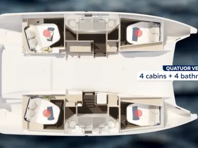 Huur een Fountaine Pajot Fountaine Pajot FP 44 Quatuor - 4 cab. in Parham Town