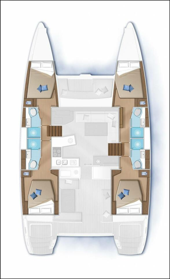Bootverhuur Lagoon Lagoon 450 Sport Top in Pianottoli-Caldarello via SamBoat