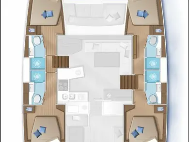 Bootverhuur Lagoon Lagoon 450 Sport Top in Pianottoli-Caldarello via SamBoat